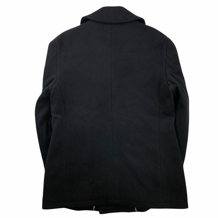 定価約4万 美品 BLUE BLUE ブルーブルー カシミヤ混ピーコート 2/M