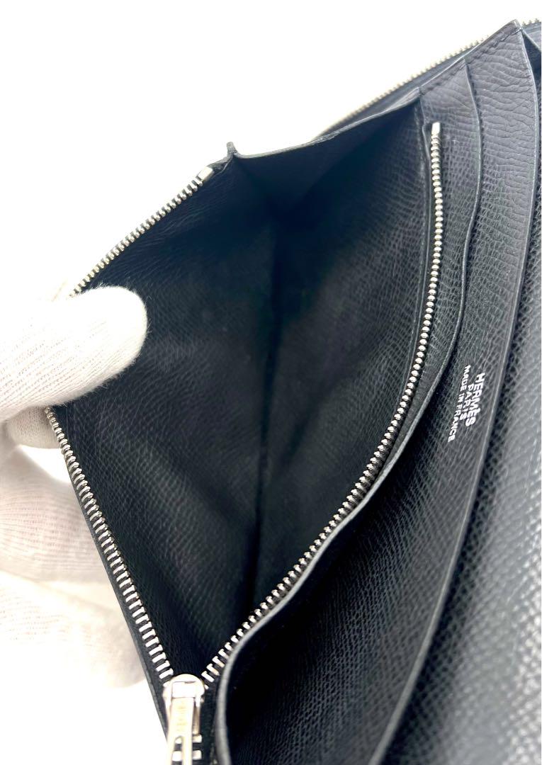 エルメス アザップ コンバイン ラウンドファスナー 長財布 ブラック