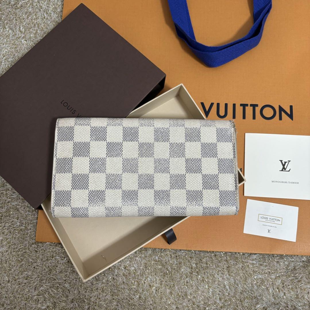 LOUIS VUITTON ルイヴィトン ダミエ・アズール 二つ折り財布