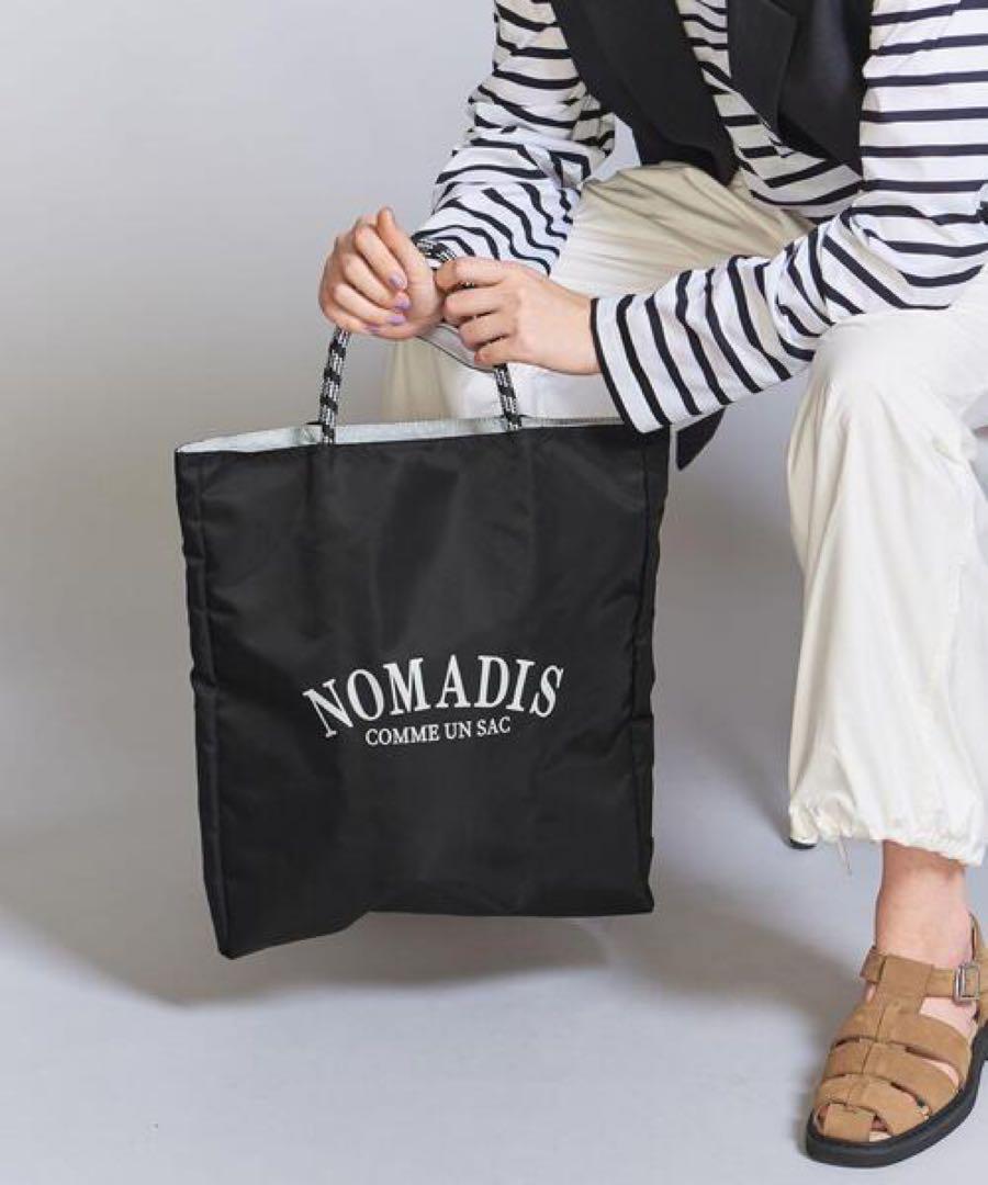 NOMADIS 【別注】SAC ロゴ リバーシブル トートバッグ ブラック