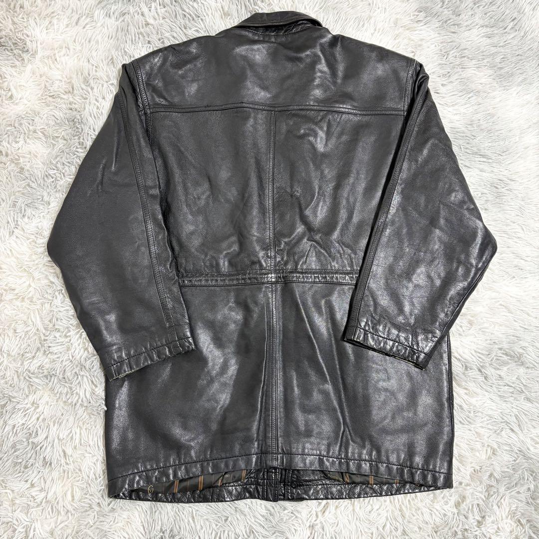 GIANNI VALENTINO〈レザーハーフコート カーコート ラムレザ