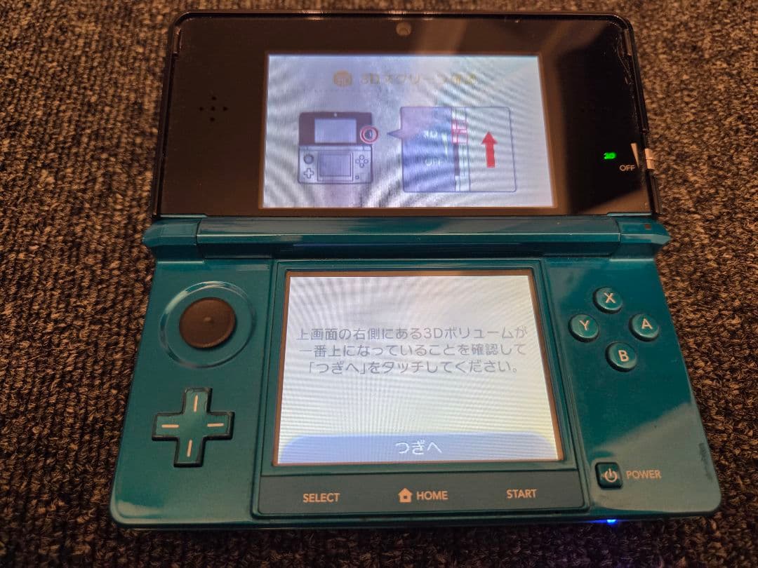 Nintendo 任天堂 ニンテンドー 3DS クリアブルー 2GBメモカ付やや傷や汚れあり UP786_INFO