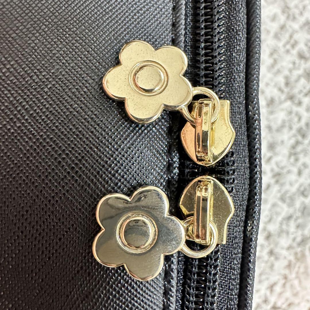 美品マリークワント MARY QUANT リュック バックパック ブラック　黒