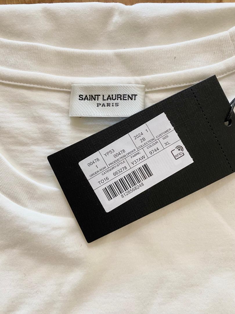 24SS【新品】SAINT LAURENT サンローラン ロゴTシャツ 白 XL 24SS【新品】SAINT LAURENT サンローラン ロゴTシャツ 白 XL