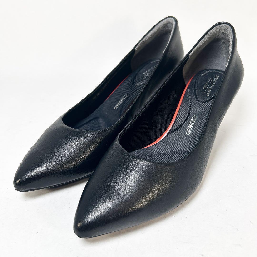 未使用級⭐️ROCKPORT ロックポート 24.5 ポインテッドトゥ レザー