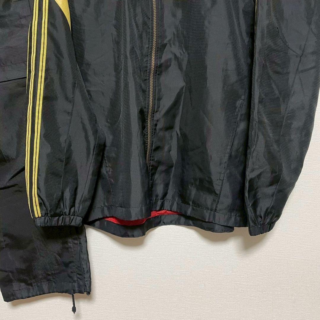 adidas　ドイツ　ナイロンジャケット×パンツ　セットアップ　上下　ブラック