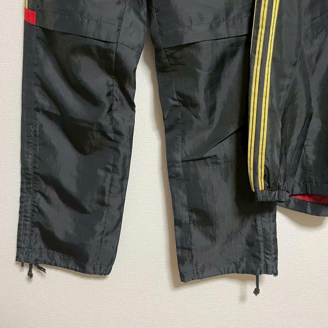 adidas　ドイツ　ナイロンジャケット×パンツ　セットアップ　上下　ブラック