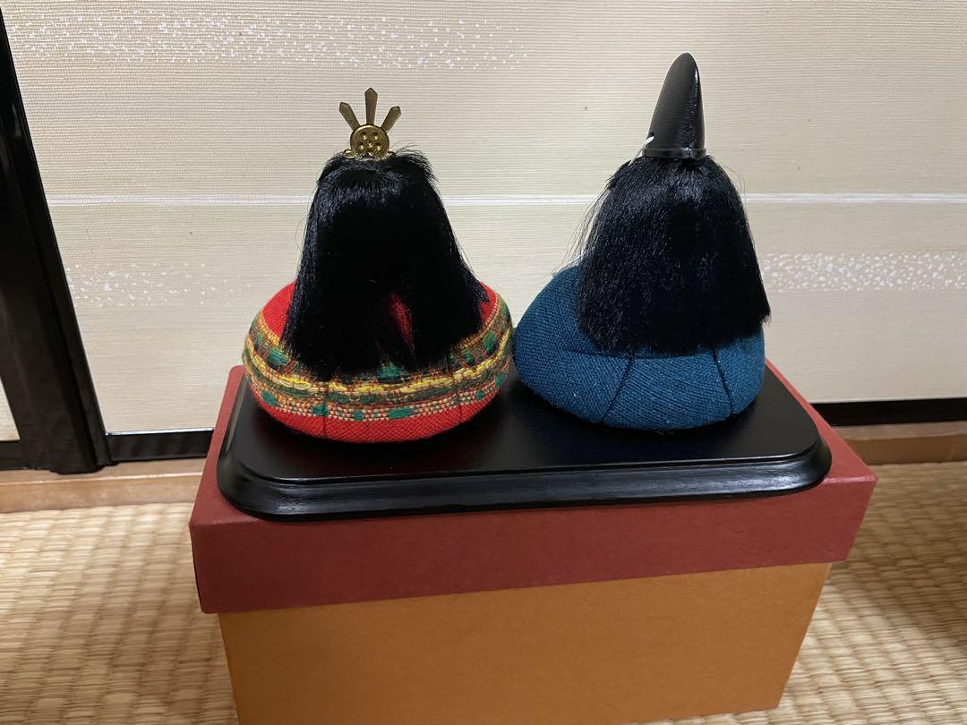 雛人形 伝統的な布製 赤青