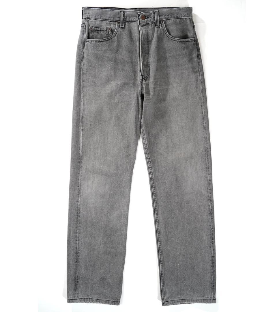 USA製 90s Levi's 501 フェードグレー ブラック デニムパンツ