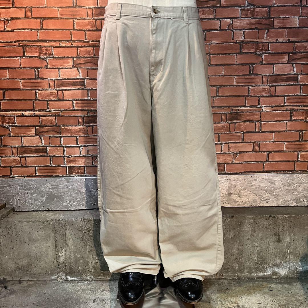 USA古着 puritan チノパン 2タック ワイド ストレート アメカジ 太