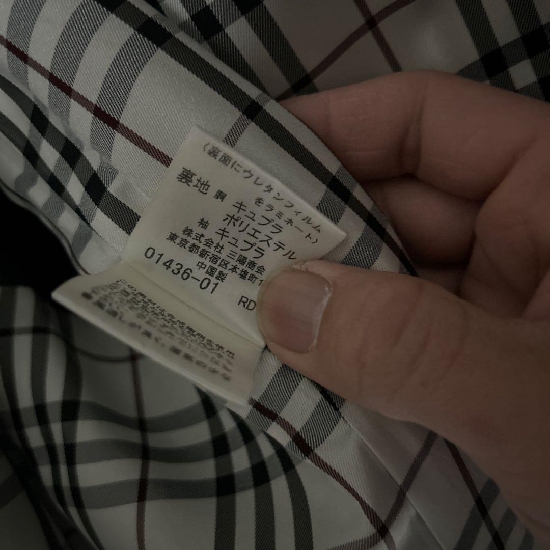 BURBERRY BLACK LABELブラック トレンチコート ストライプ裏地