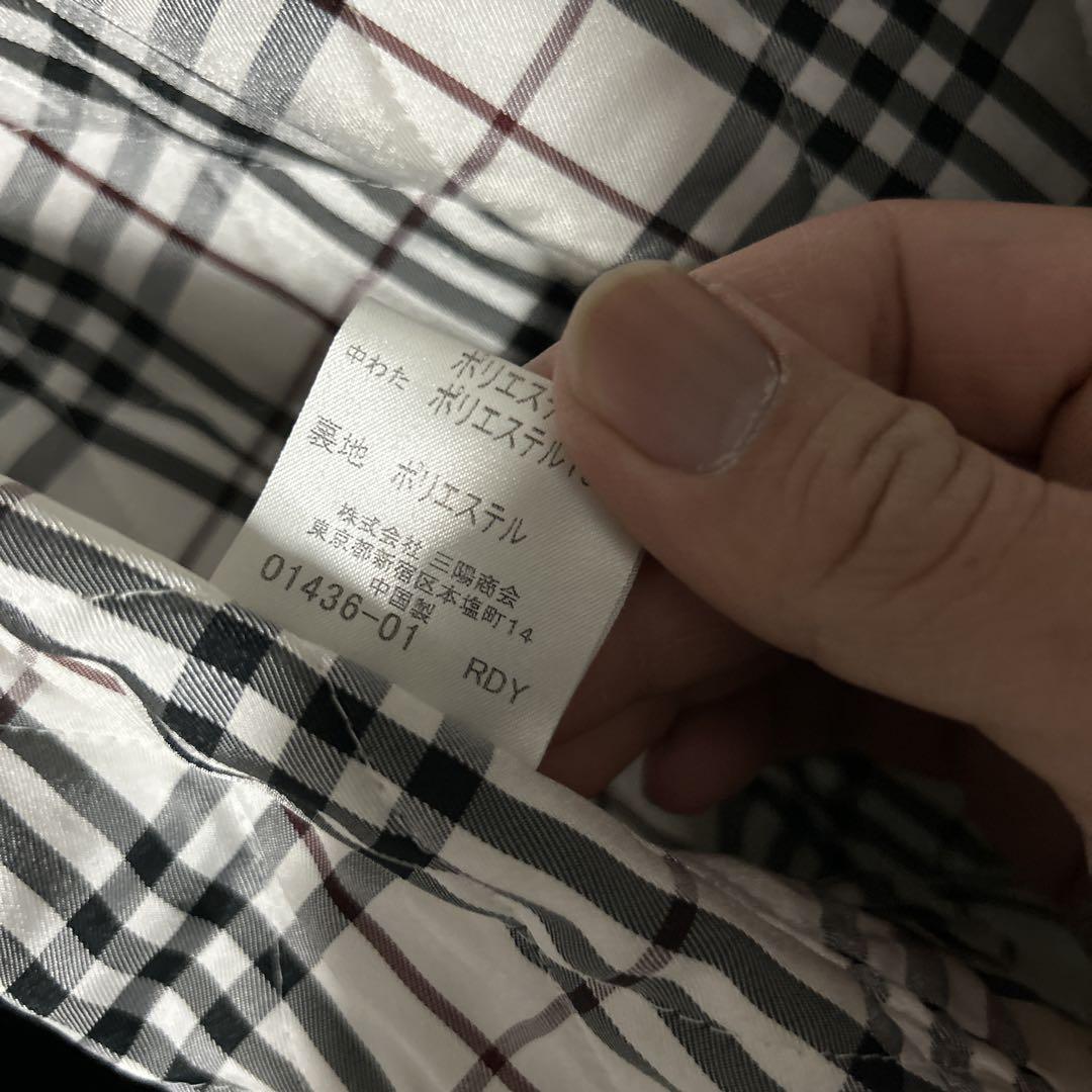 BURBERRY BLACK LABELブラック トレンチコート ストライプ裏地
