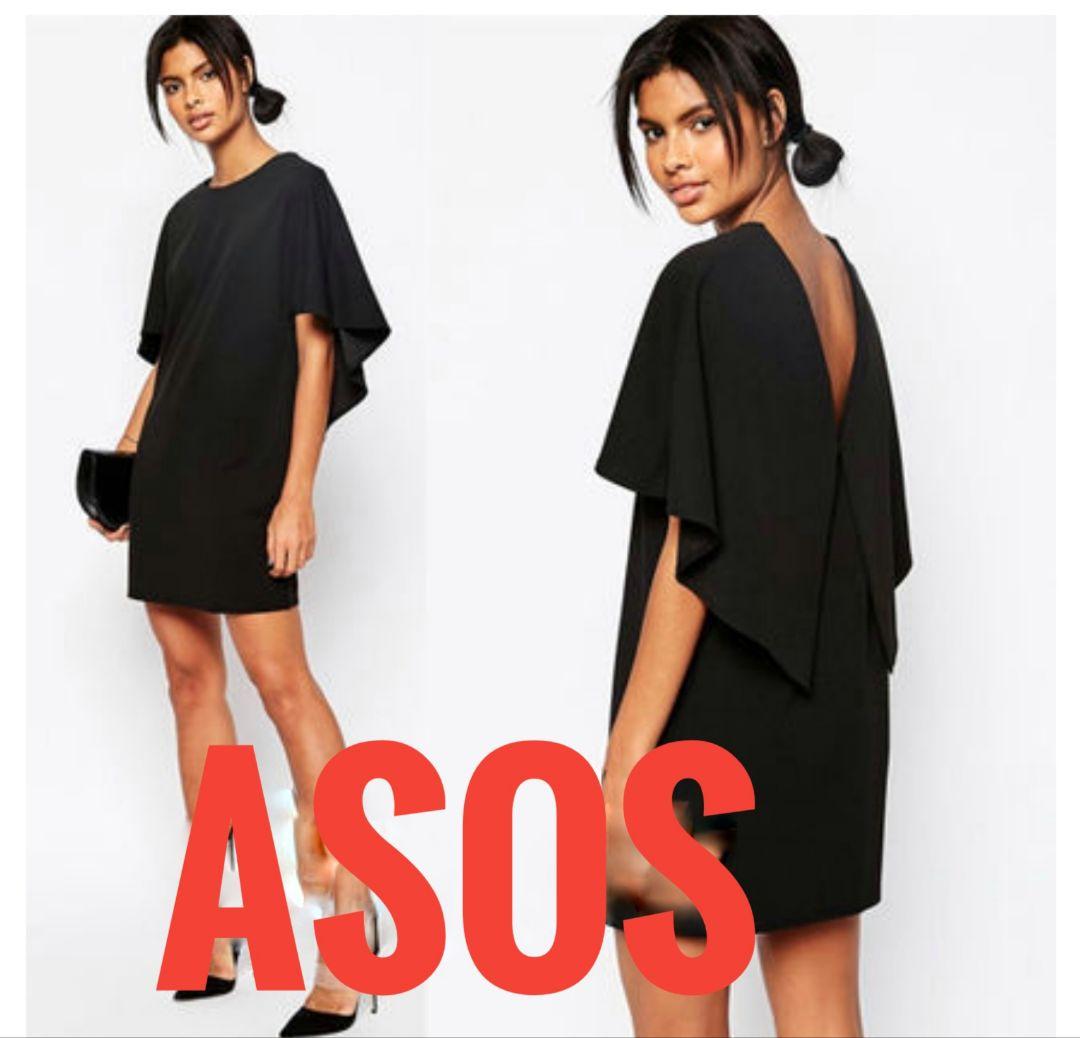 ASOS【エイソス】ケープミニワンピースドレス　結婚式パーティー