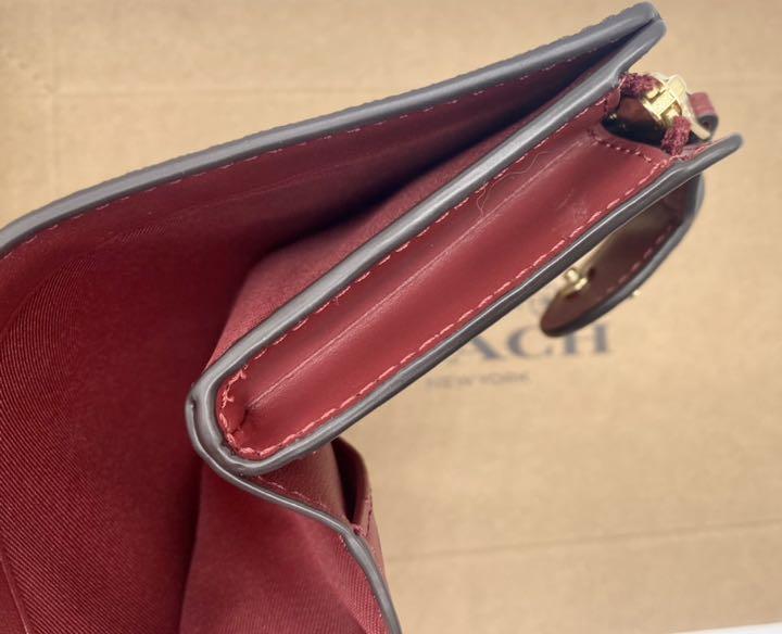 COACH コーチ　ストライプ ジャガード ミディアム 二つ折り財布　デニム調 COACH コーチ ストライプ ジャガード ミディアム 二つ折り財布