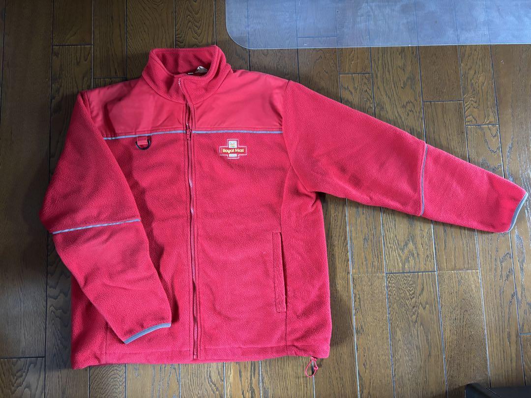 イギリス軍　Royal Mail フリースジャケット 赤　軍物