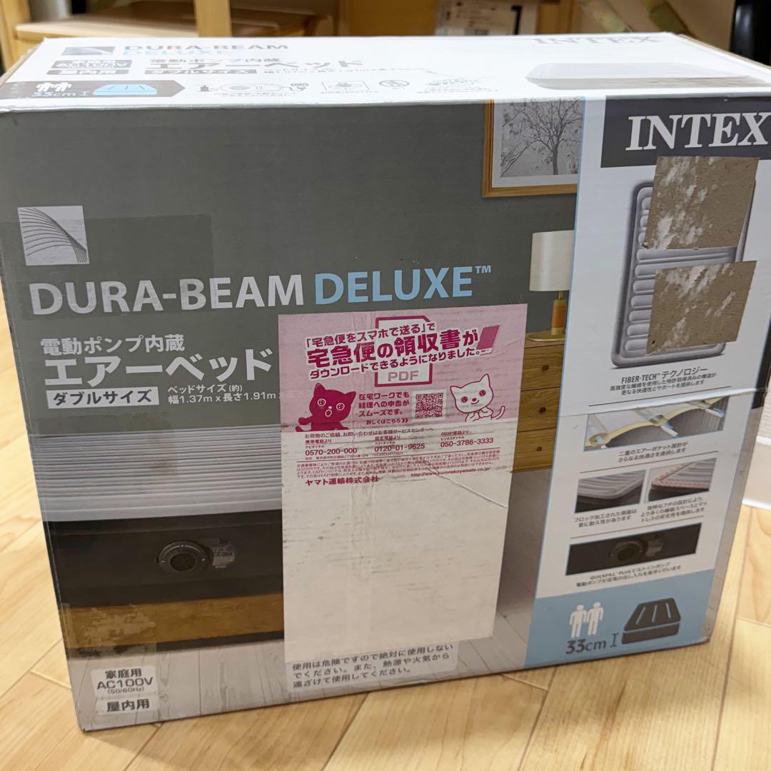 INTEX CPミッドライズエアーベッド ACポンプ付き ダブル U-67767