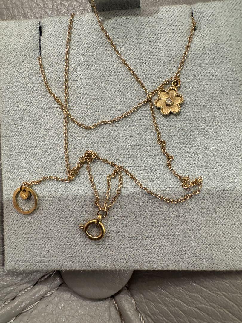 AHKAH 花モチーフ 18金ゴールドネックレス