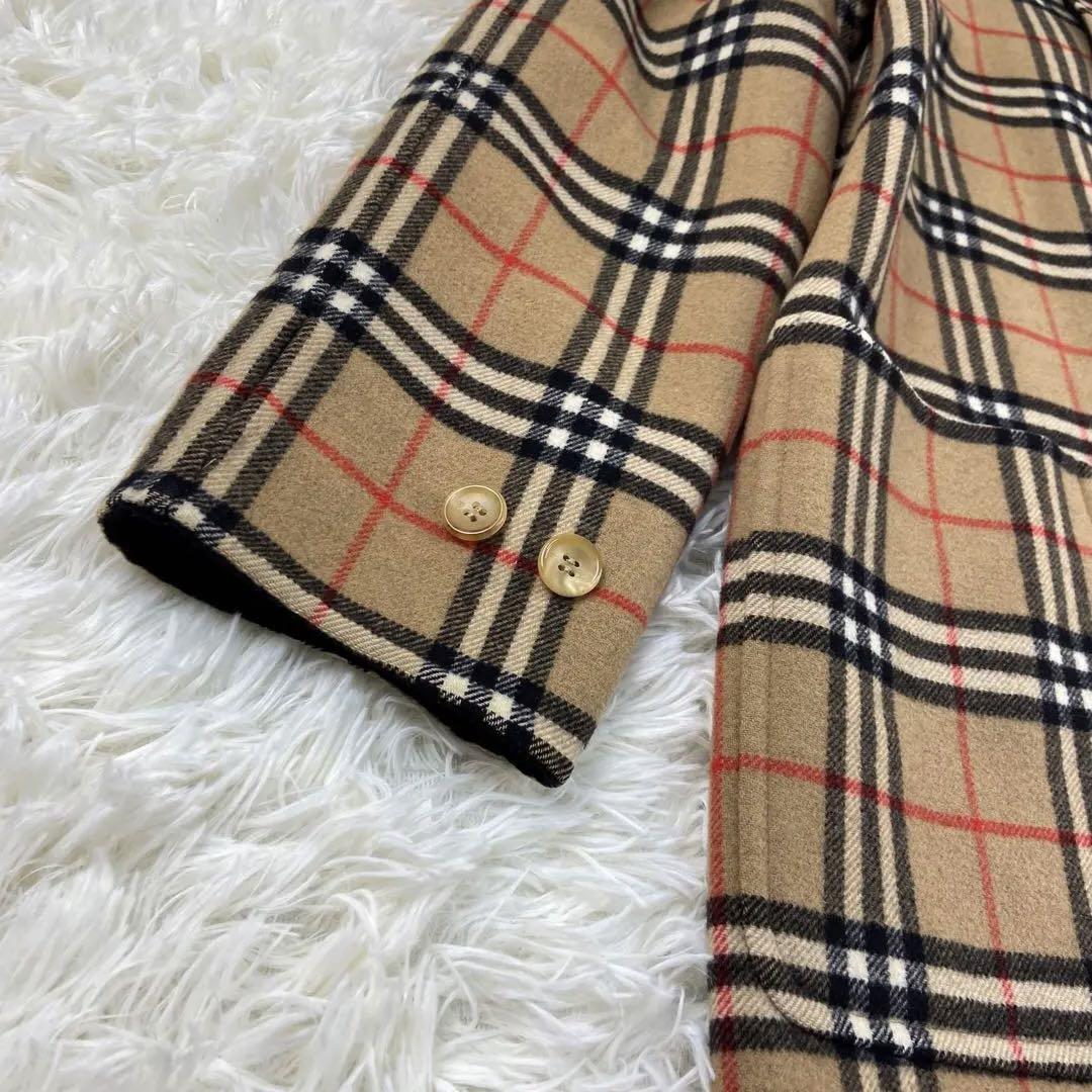 ✨カシミヤ混 美品✨ バーバリーズ リバーシブル ロングコ