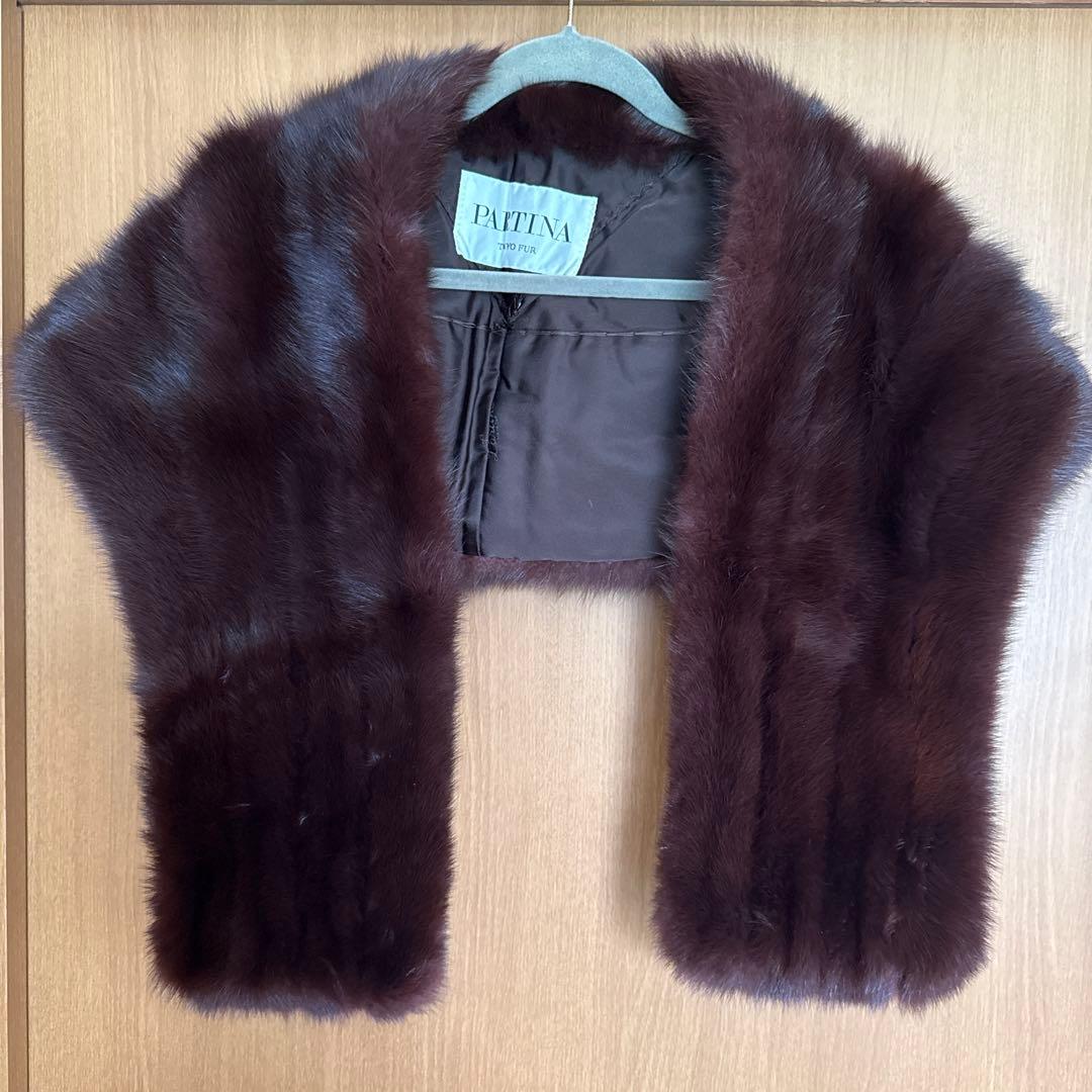 リアルファー ショール テン毛皮 SIZE