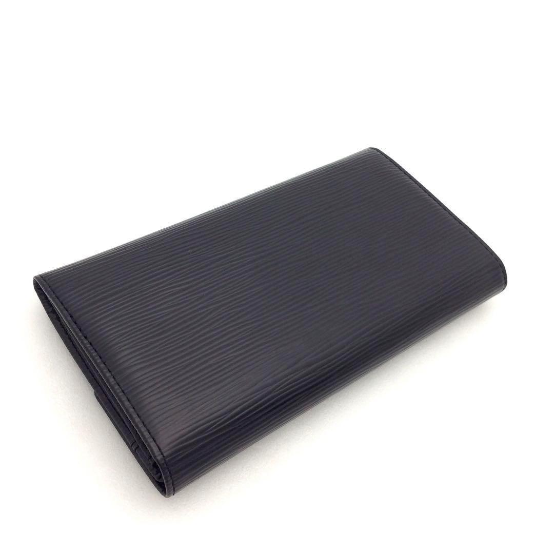 定番 極美品 ルイヴィトン エピ 黒 メンズ レディース 長財布 本物