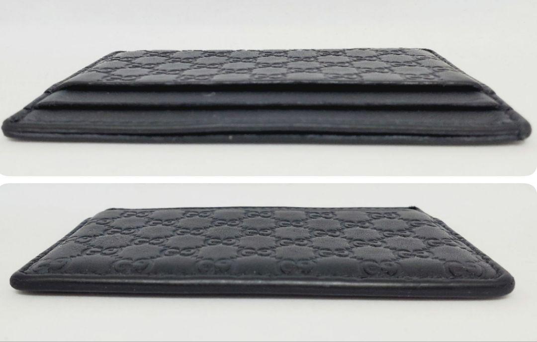 GUCCI　グッチ　マイクロ　グッチシマ　名刺入れ　カードケース　ブラック