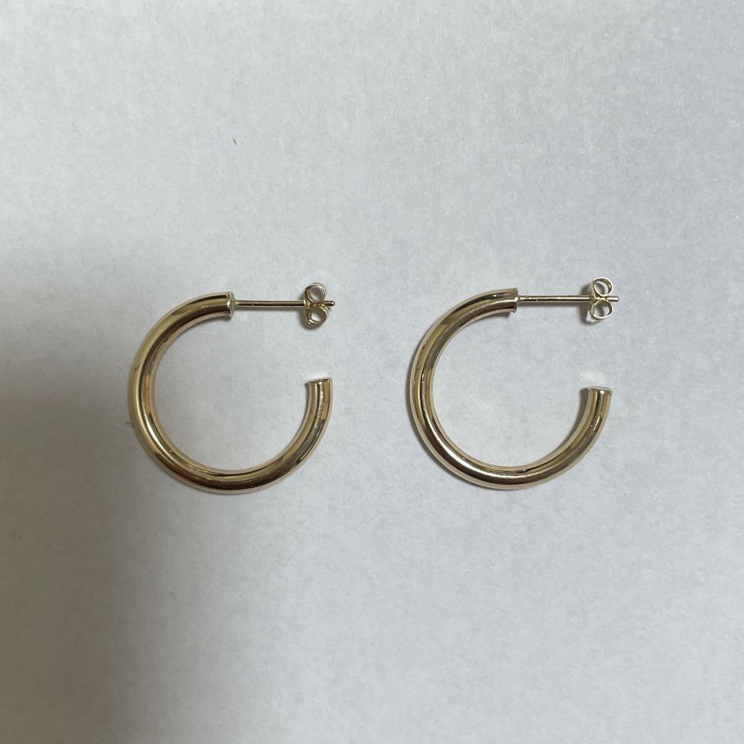 SIENA ROSEパイプフープピアス(L)