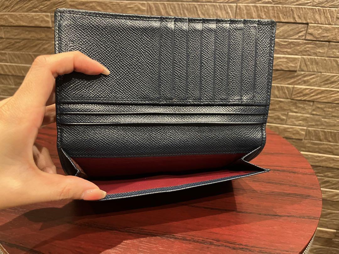 BVLGARI ブルガリ レザー 二つ折り 長財布/ウォレット ⭐︎サークルロゴ⭐︎