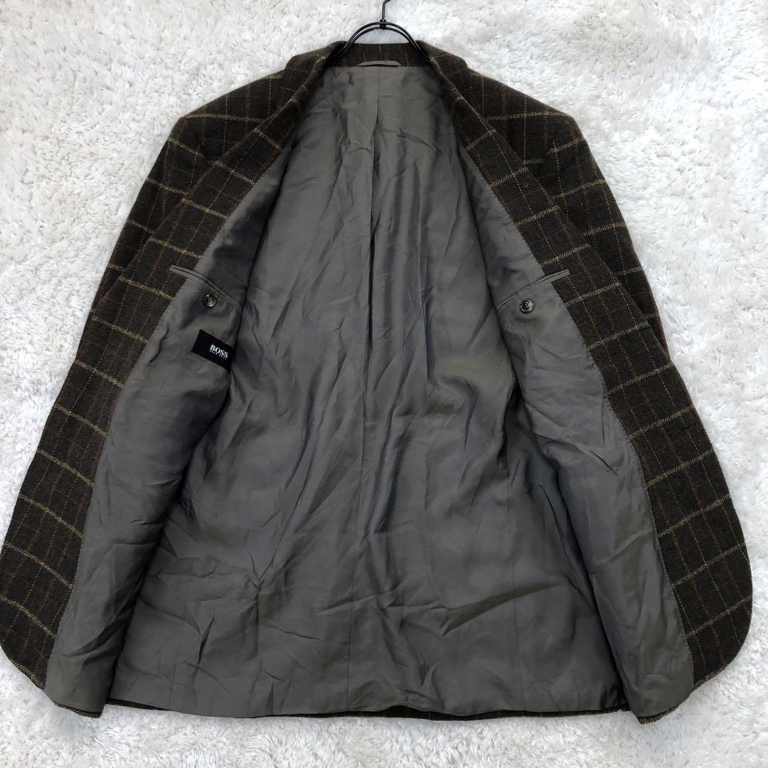 HUGO BOSS ヒューゴボス テーラードジャケット チェック ウール