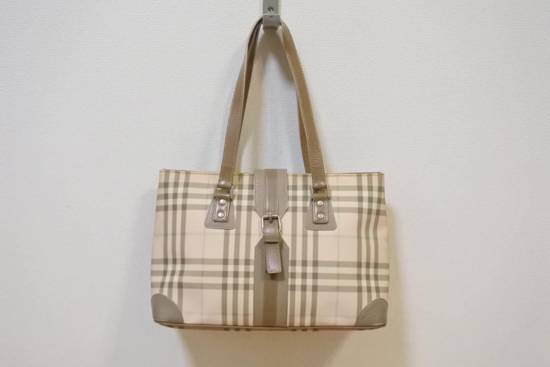 バーバリーBURBERRY ショルダーバッグ ピンク チェック柄