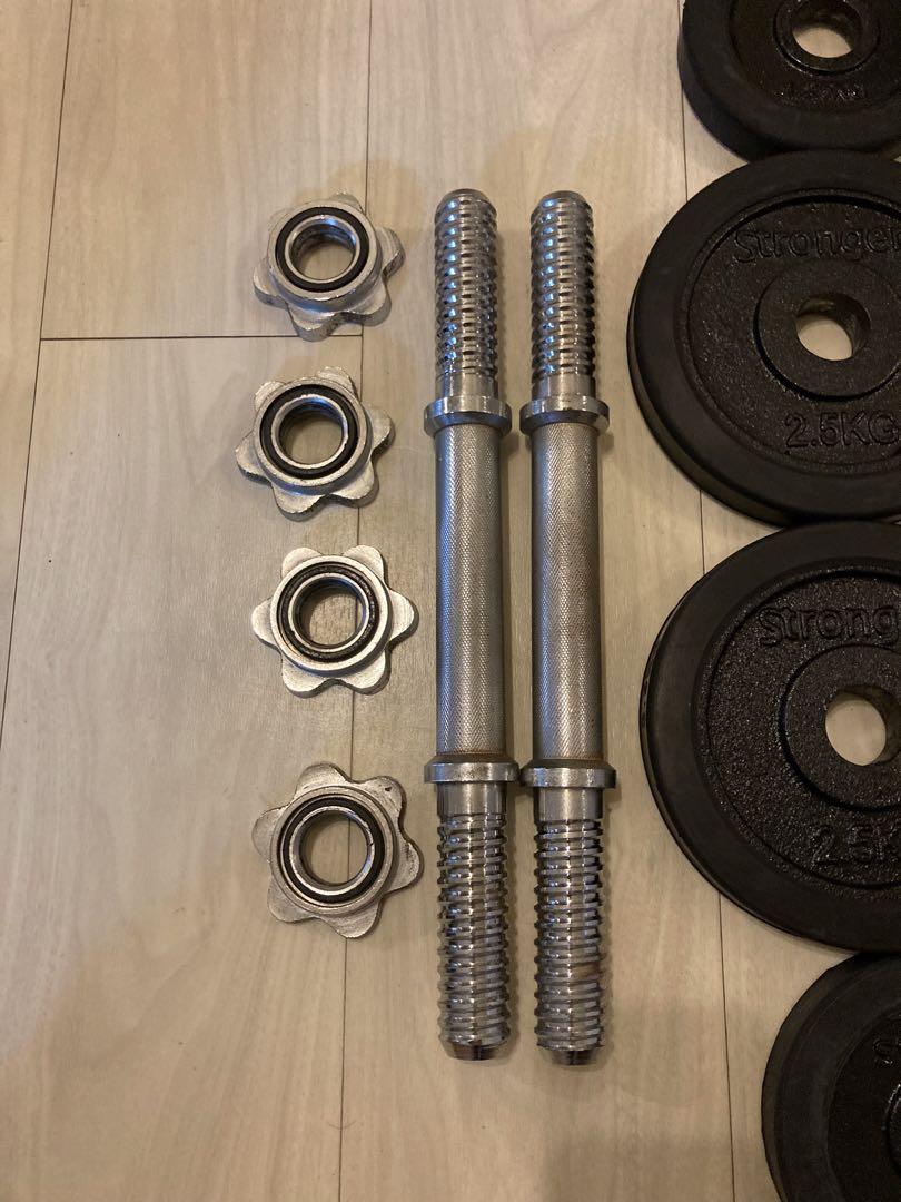 可変式ダンベル 20kgセット 片手10kg×2個 アジャスタブル メンズ