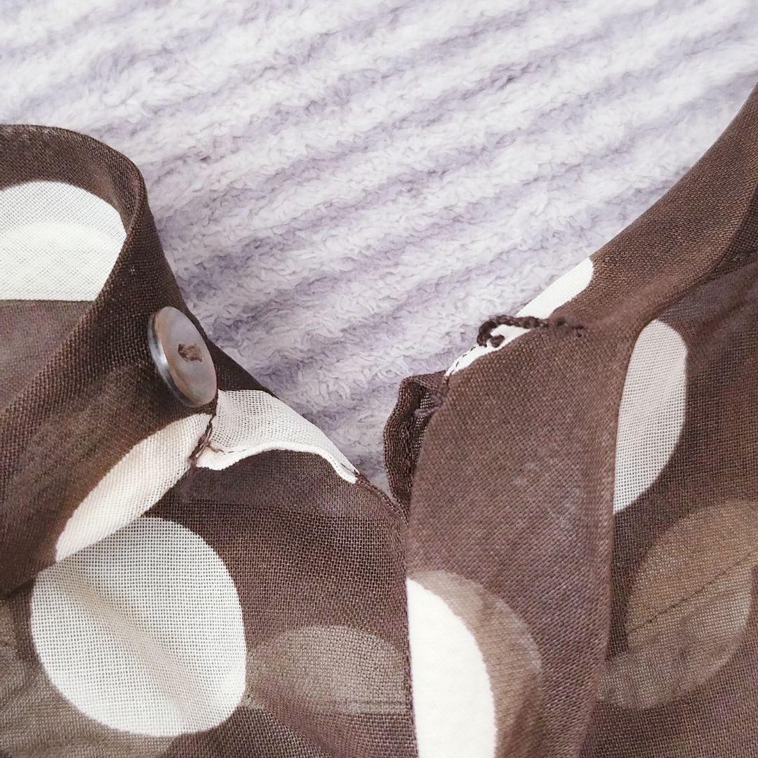 トゥモローランド コットンオーガンジードットプリント バックオープンブラウス