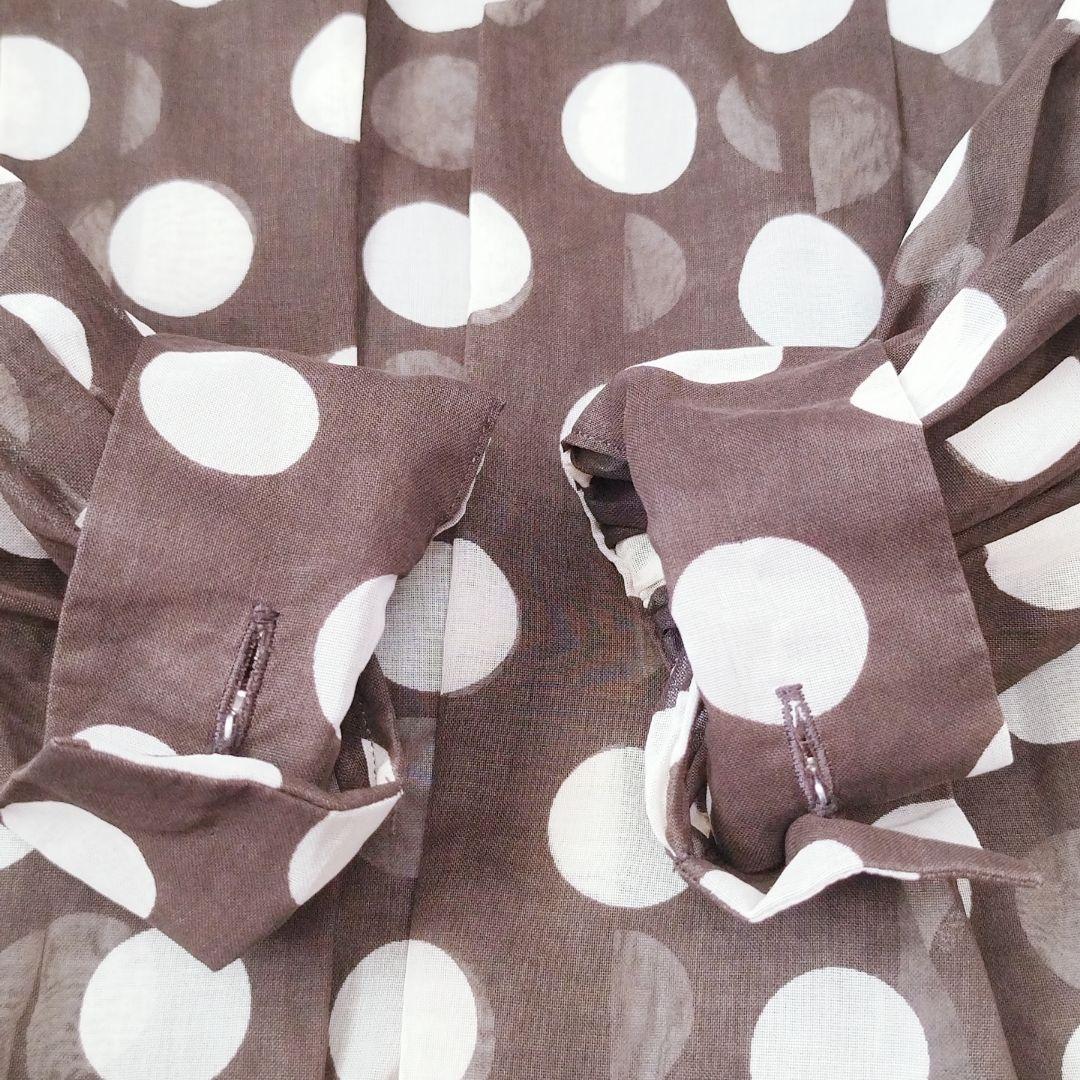 トゥモローランド コットンオーガンジードットプリント バックオープンブラウス