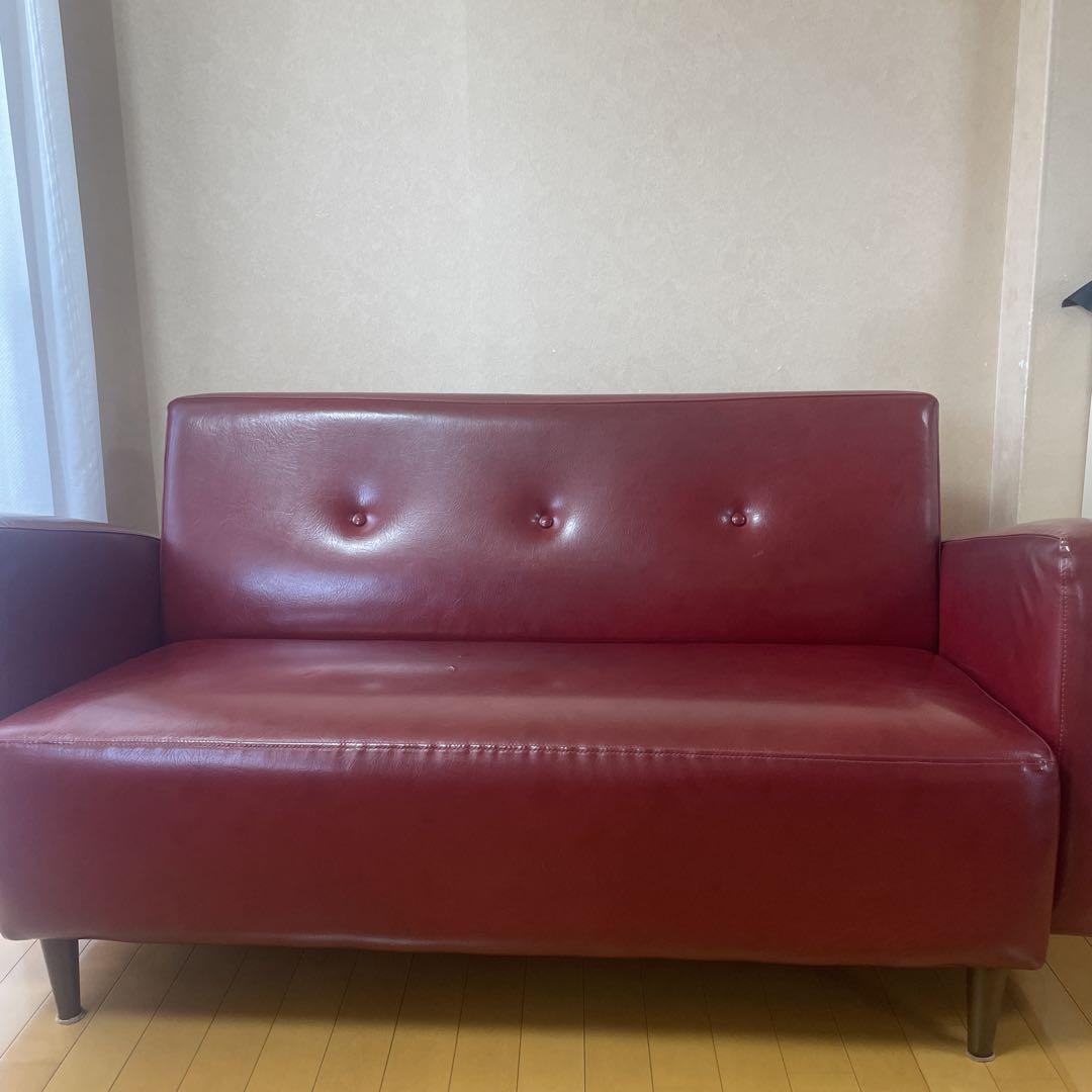 ◇ソファ（2人掛け）　合皮素材