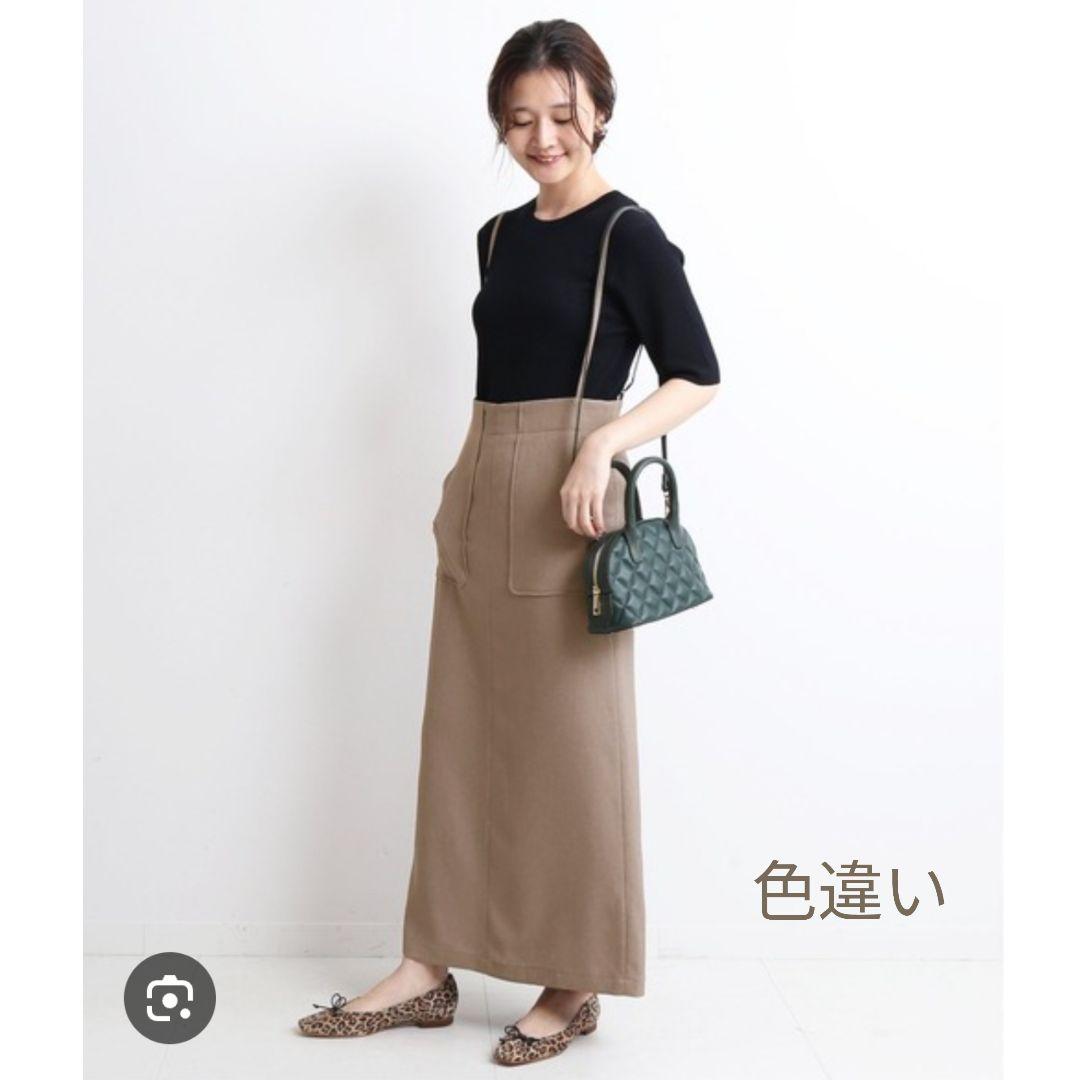 美品　スローブイエナ　ウーリッシュツイルキャミサロペットスカート　上品　M
