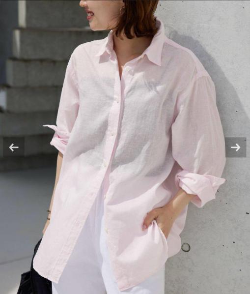超爆安 IENA 極美品】SLOBE 24SS Li/Cレギュラーシャツ メルカリ - ピンク F トップス