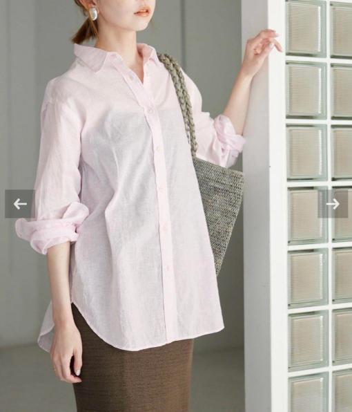 24SS 極美品】SLOBE IENA Li/Cレギュラーシャツ F ピンク - メルカリ