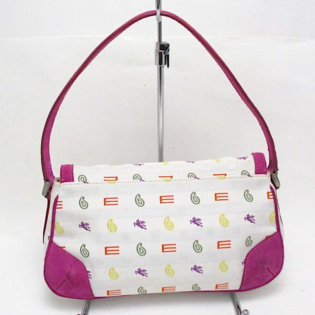 選ぶなら ハンドバッグ ETRO エトロ ジャガード 美品 ピンクパープル バッグ