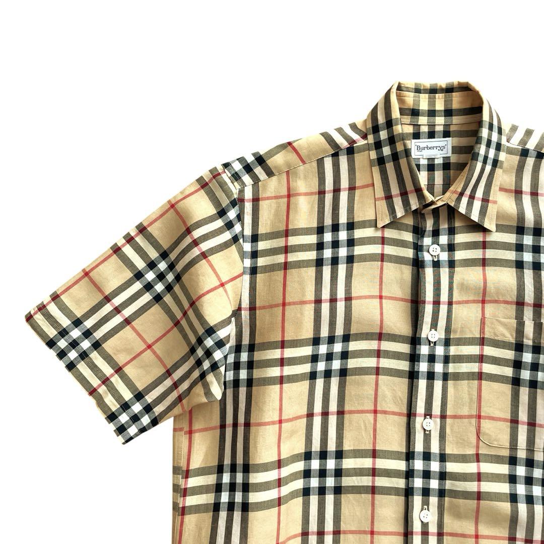 極美品✨ 90s Burberrys 半袖シャツ ノバチェック グレー系 2XL