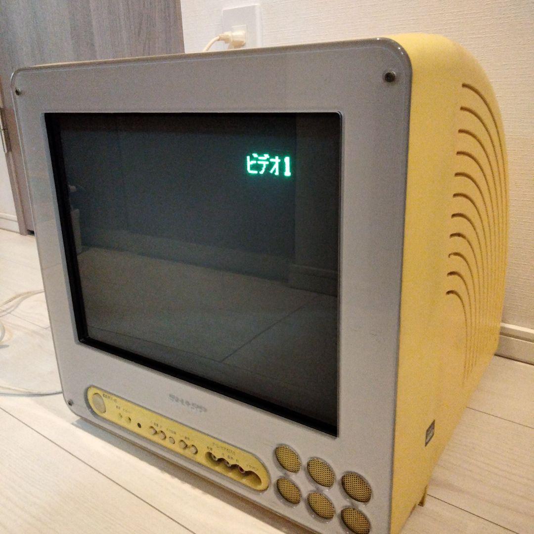 シャープ　小さいブラウン管テレビ　黄色 シャープ 小さいブラウン管テレビ 黄色