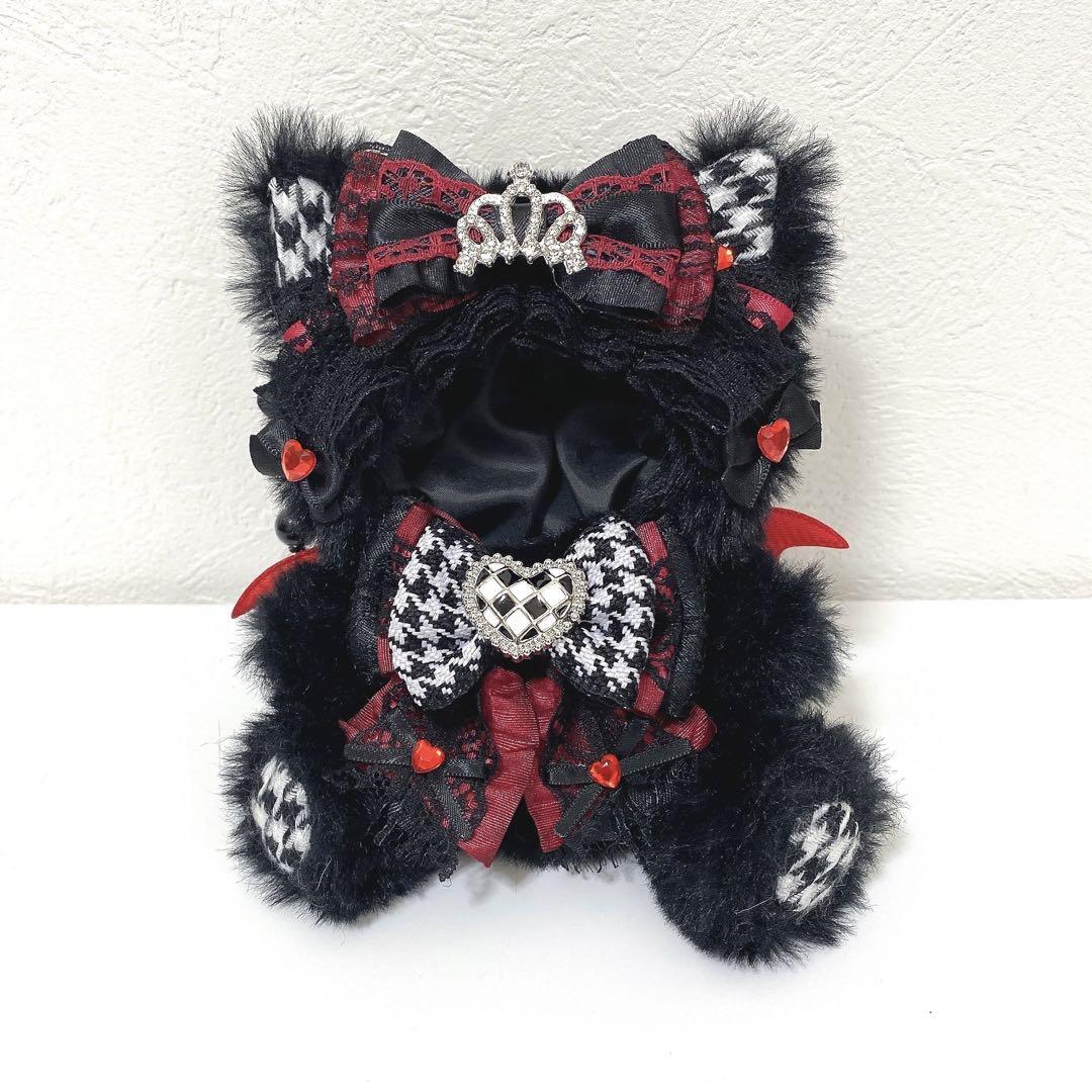 新作ウエア にじぱぺっと♡10cmサイズ ぬい服♡ブラック♡おすわりねこ クラフト・布製品