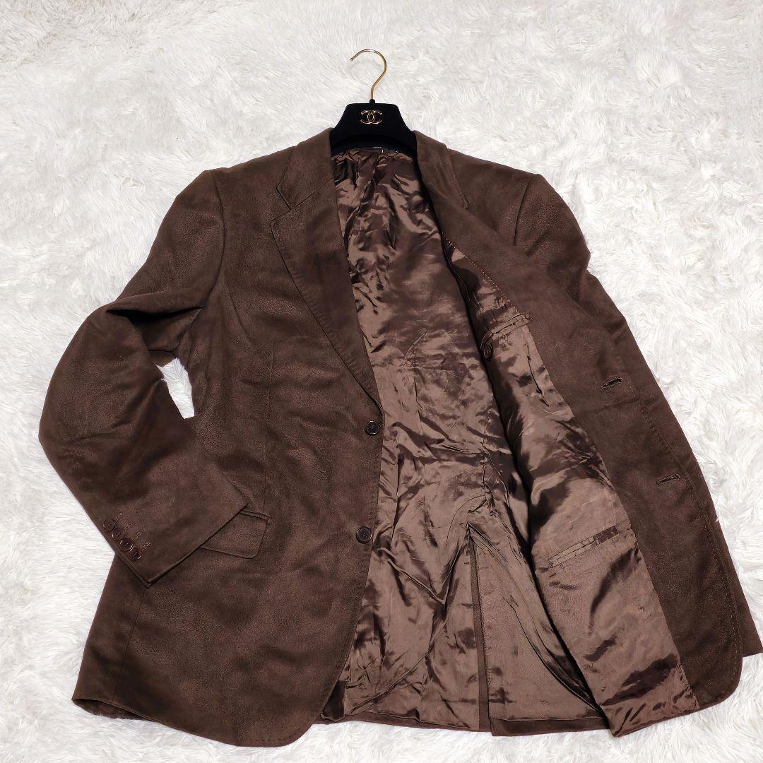 【希少】良品 ザラ ZARA ベロア テーラードジャケット ブラウン 44
