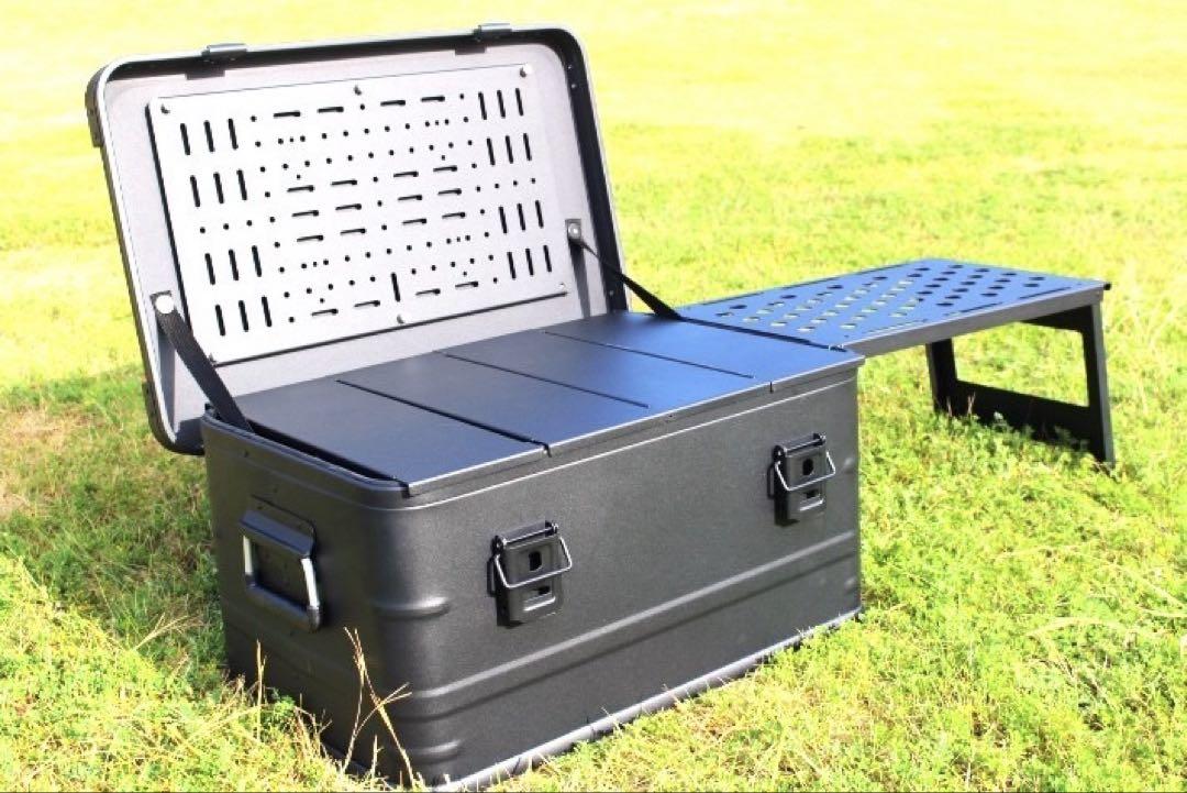 マットブラック スタッキング アルミコンテナボックス カスタムフルセット ５０Ｌ