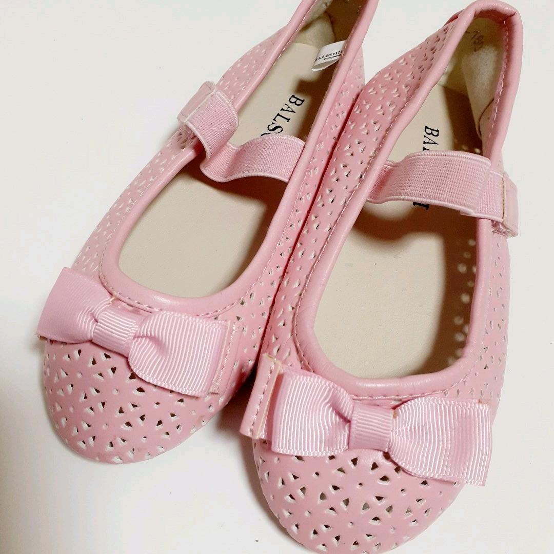 メルカリ ガールズリボンメッシュパンプス キッズシューズ 18cm ２ キッズ靴 1 500 中古や未使用のフリマ