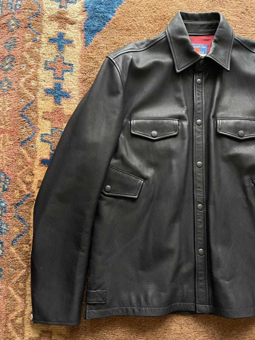 blackmeans レザーシャツジャケット size4 定価11万円 blackmeans レザーシャツジャケット size4 定価11万円