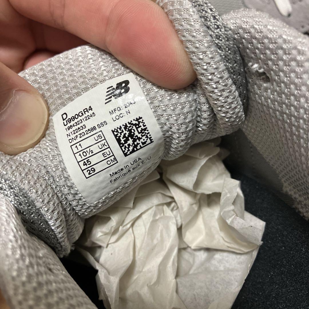 ニューバランス　newbalance U990 v4 GR4 990 29cm