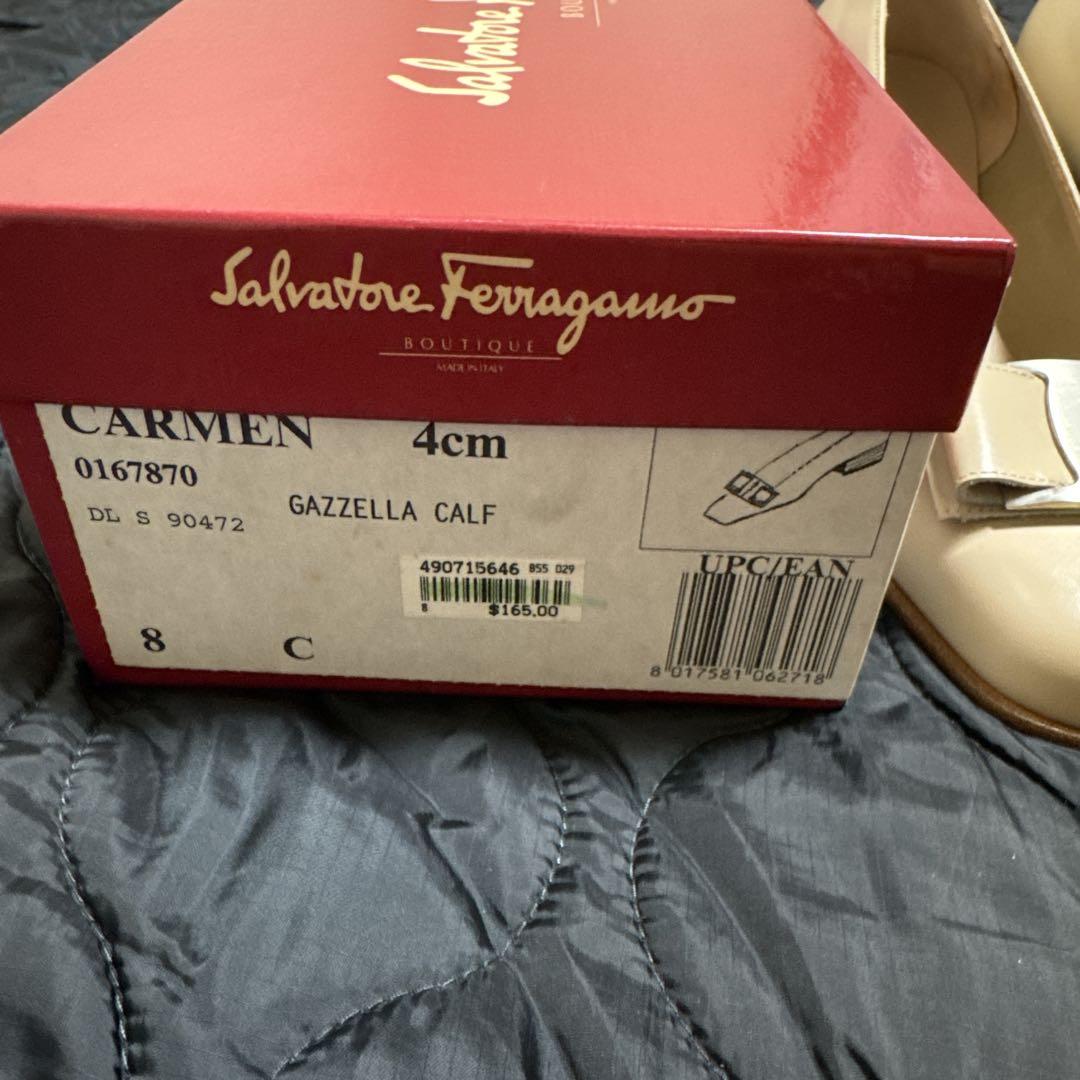 【美品】フェラガモ CARMEN GAZZELLA CALF 8C 25.5㎝
