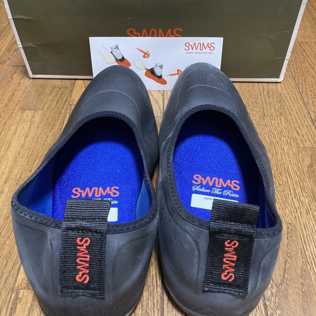 SWIMS ブラック レインシューズ M