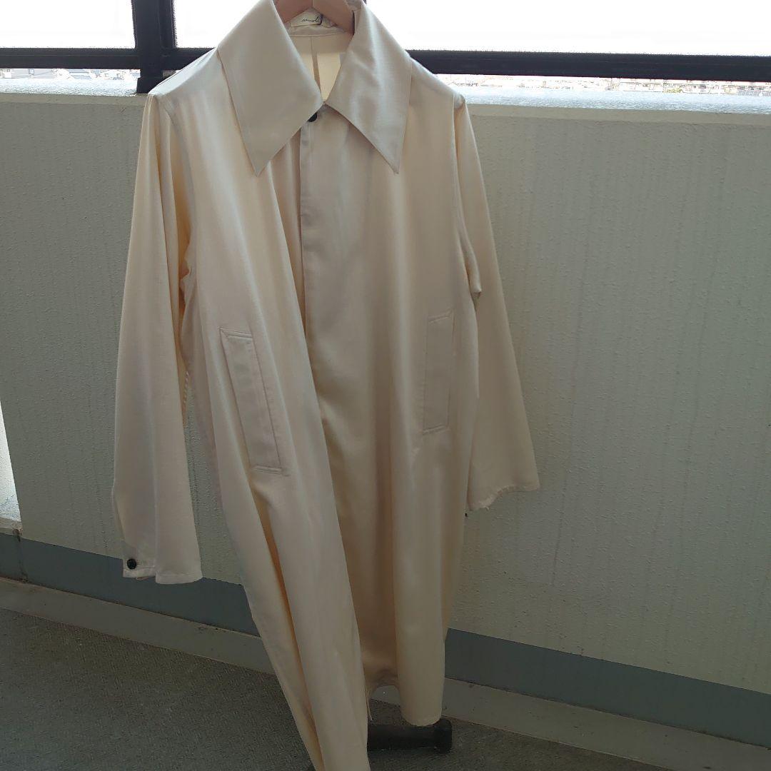 ［semoh］Embossed Effect Wide Collar Coat