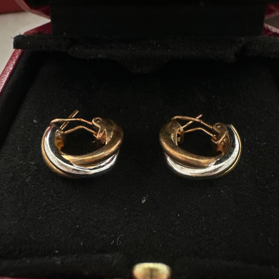 Cartier カルティエ　トリニティ　ピアス　フープピアス ゴールド　18金