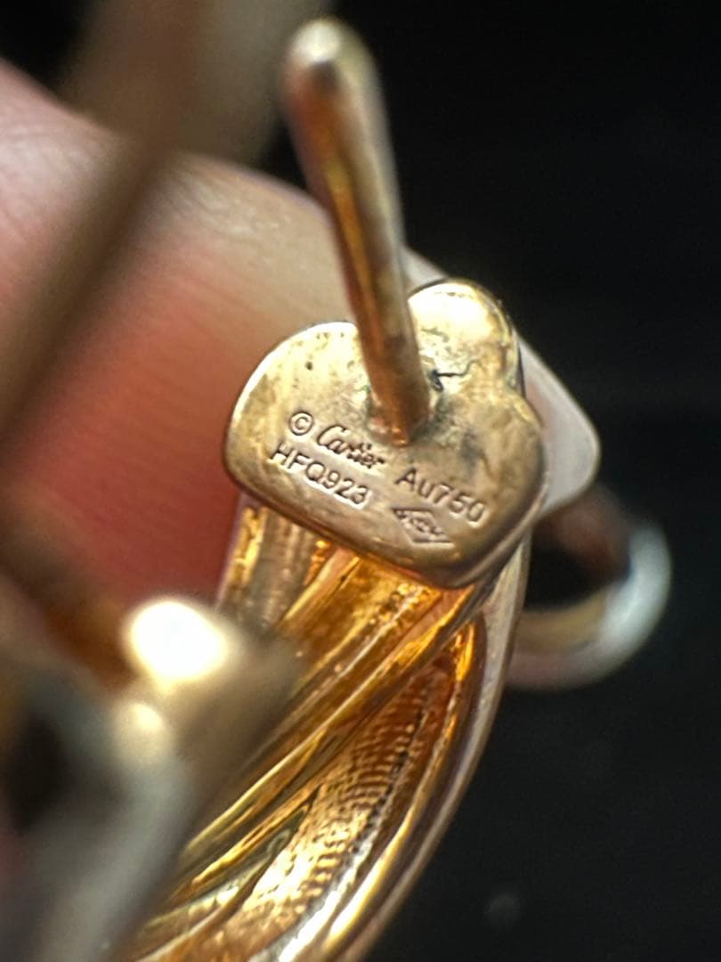 Cartier カルティエ　トリニティ　ピアス　フープピアス ゴールド　18金